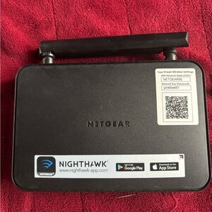 NETGEAR Black Wireless Router with Nighthawk App Support
